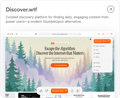 Discover.wtf - Serendipity engine